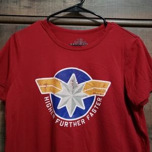 Captain Marvel Distressed Tee